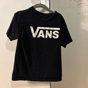 Vans Kids Black and White Logo Tee